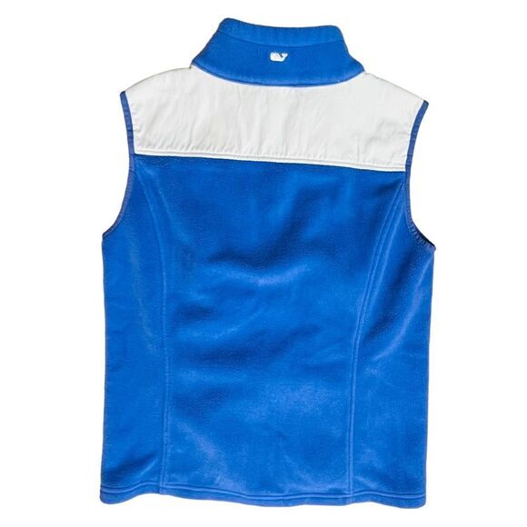 Vineyard Vines Vest Women's Fleece Zip Up Jacket Blue Sz M - Picture 6 of 10